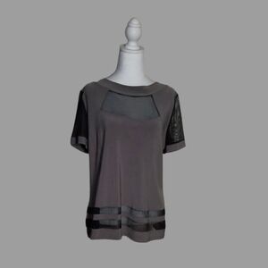 Artex Elegant Gray Short Sleeve Women's Top